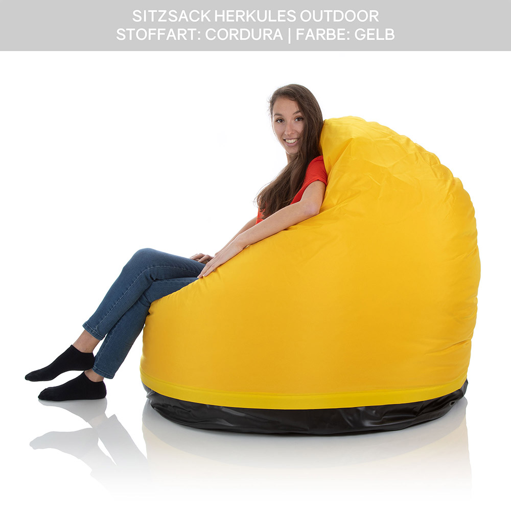 Riesen Sitzsack Outdoor Herkules gelb mit 1000 Liter Füllung